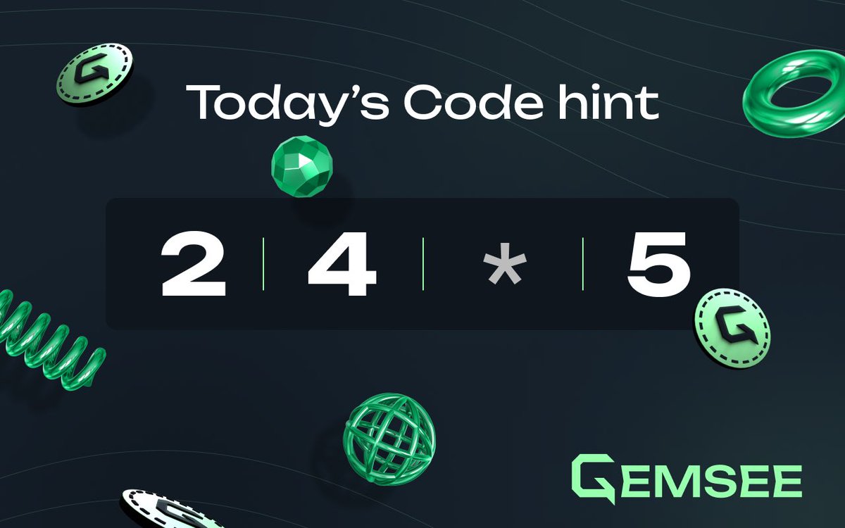 gemseeton's tweet photo. 🎉That's a cipher of today!

🚀Alert: Our token farming event in
Gemsee game will be ending soon! https://t.co/RU7Y4AusrX