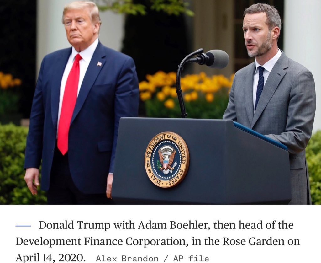 MadeInTheUSANJ's tweet photo. Donald Trump awarded Jared Kushner‘s college roommate, AdamBoehlee #$100Million to procure PPE for our doctors and medical staff during the outbreak of Covid. Adam only spent $1 million.

Raise a red flag if you want to know where $99 million went while our doctors were dying.🚩 https://t.co/WtRyM2BWUx