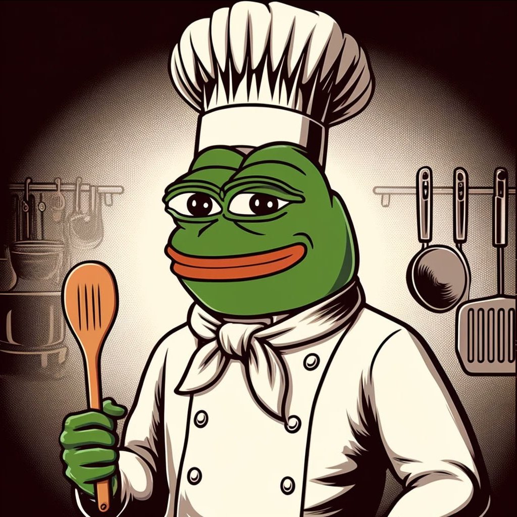 ChefPepe2024's tweet photo. @dubzyxbt Chef Pepe $COOK launches today!
Join the community so you can be here just in time for launch!
https://t.co/2bL3gwp9nU
https://t.co/KSt95kyEV9

#Crypto #Solana #Sol #Meme #Token #CoinMarketCap https://t.co/IYV2UG0Pi1