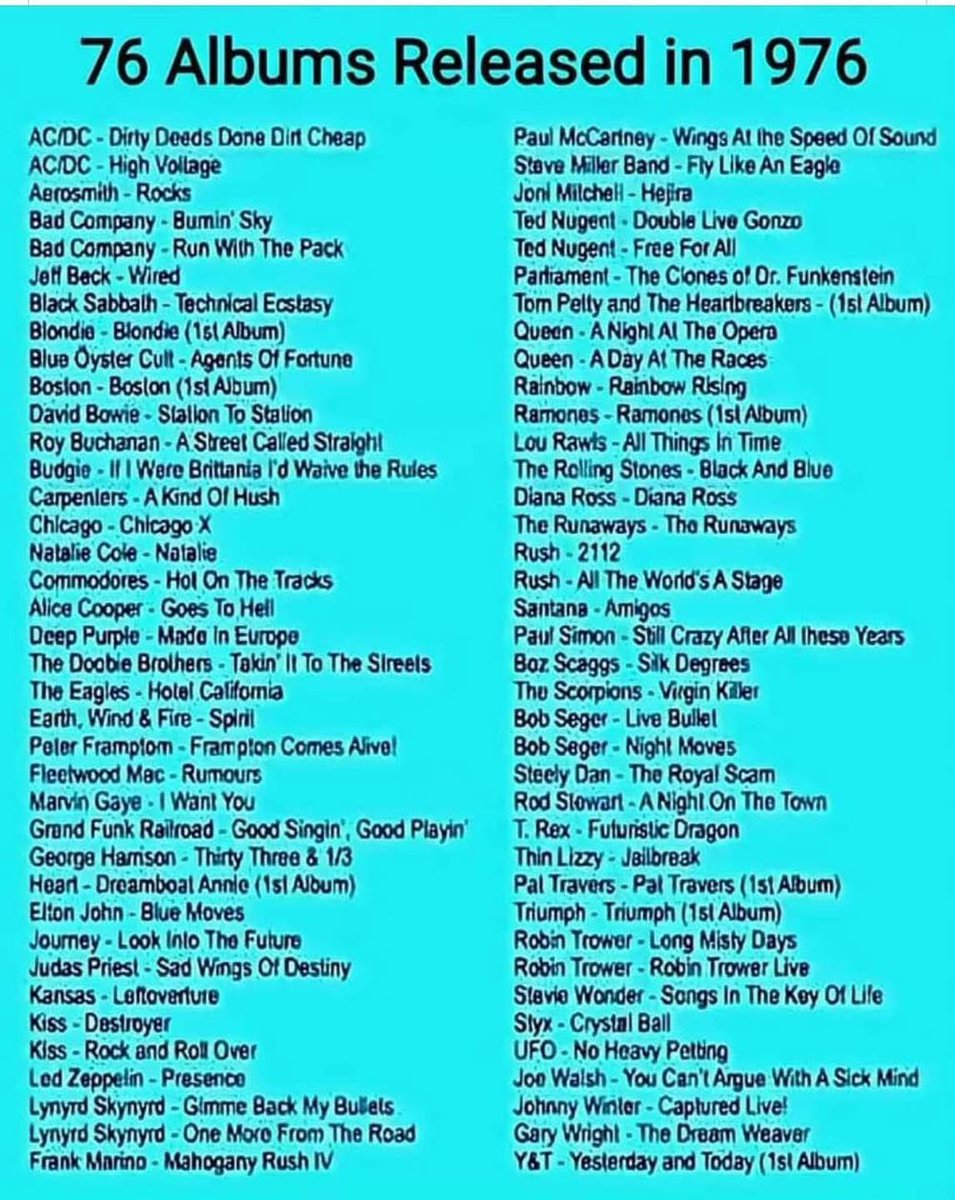 I mean, the #70s really were miles above the rest for #music …