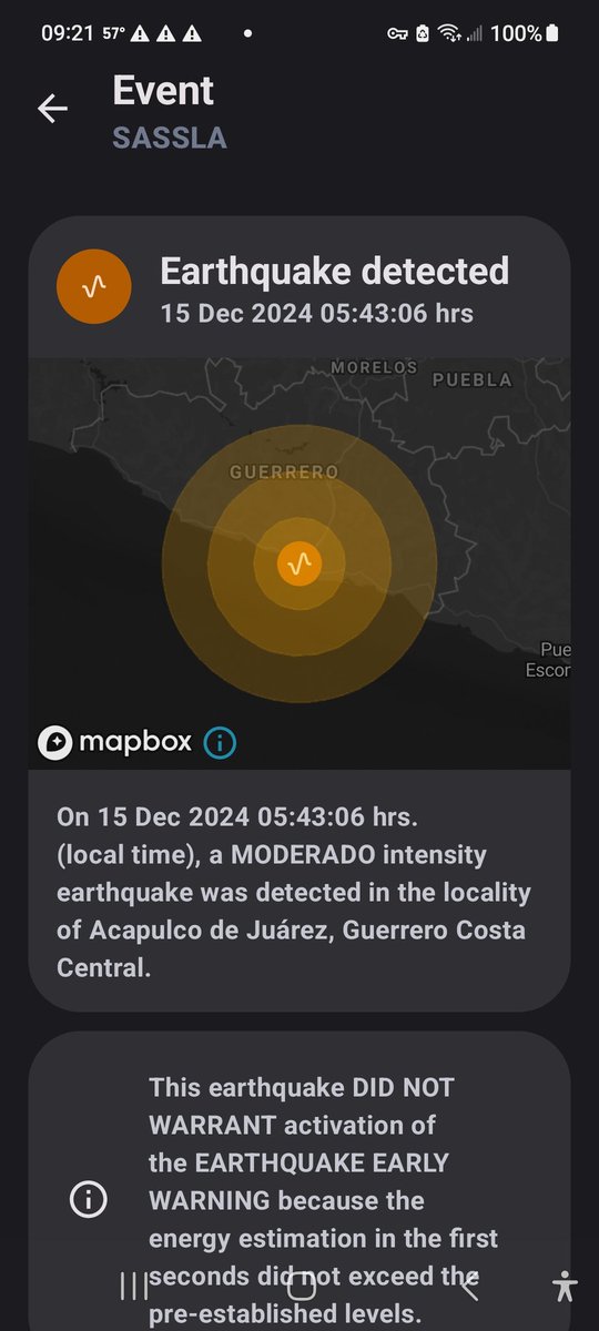 SasslaDiego's tweet image. Sismo Detectado el 15/12/2024. Guerrero: 🟠 CDMX: 🟠