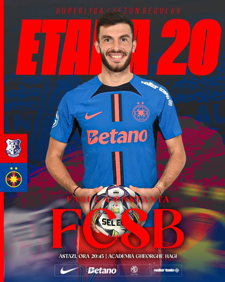 #Superliga #Etapa20 #FarulFCSB 

Biletele destinate suporterilor noștri vor putea fi achiziționate începând cu două ore înaintea partidei, de la intrarea în sectorul oaspeților. Prețul unui bilet este de 40 Lei.

❤️💙 🔝