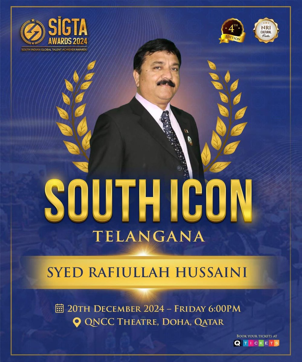 Syed_Rafi5's tweet photo. I am Honored and Grateful! 📷
I am thrilled to share that I have been selected as the South Icon Telangana by the prestigious SIGTA Awards! 📷
This incredible honor wouldn’t have been possible without the unwavering support, encouragement, and love from my friends &amp; family. https://t.co/0YKqcw90cR