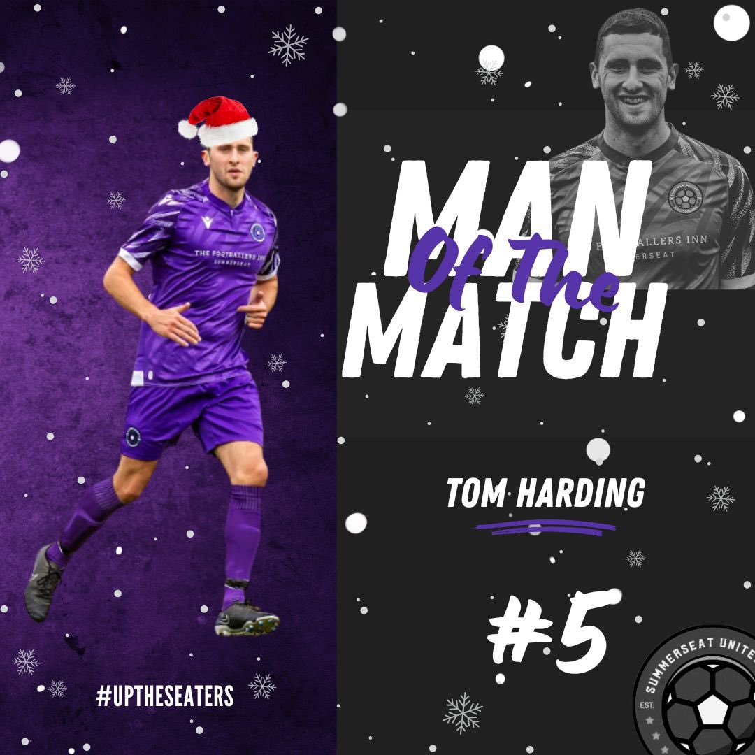 SummerseatUtdFC's tweet photo. 🎶 Tommy Harding’s magic, he wears a magic cap &amp; if you threw a brick at him, he’d head the f***** back! 🎶 

2 dominating headers from our CB to set the tone early. Ran the back line well throughout &amp; was an absolute rock as per usual 🧱 

@Thomas_Harding9

#UpTheSeaters ⚽️⚽️💜 https://t.co/NO5ewLEAzM