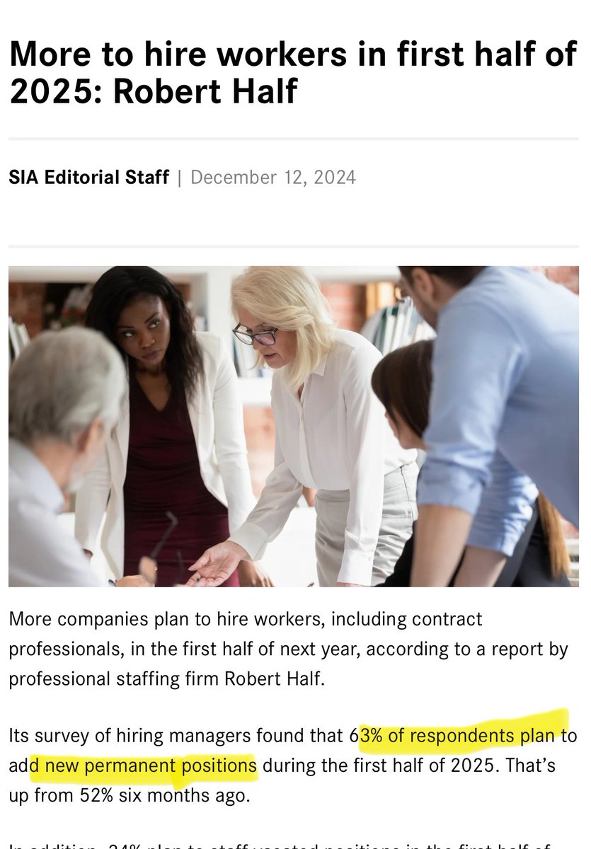 Over 60% of hiring managers plan on hiring more perm employees next year.

Not just backfills, but additional headcount.

Light at the end of the tunnel.