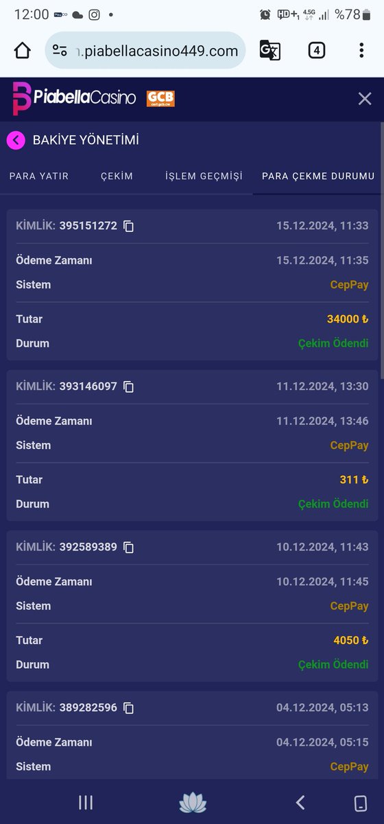 Kullanıcı adı daloaga
Çekim yöntemi payco
Çekim miktarı 34000
Çekim süresi 1 dk

x.com/piabellaturkiye