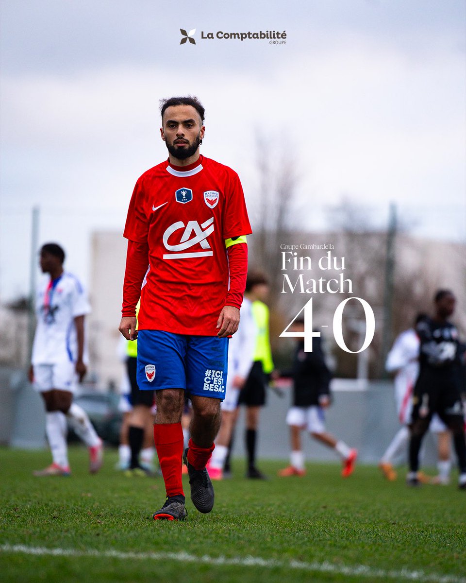 racing_besancon's tweet photo. ๐
๐๐ ๐๐ ๐๐๐๐๐
Les Rouges sโinclinent ร Lyon et quittent la coupe Gambedella aprรจs une seconde pรฉriode avec beaucoup plus de difficultรฉs.
#FamilleRacing | #OLRB | 4-0 ๐ด๐ต https://t.co/syYiC6lEVC