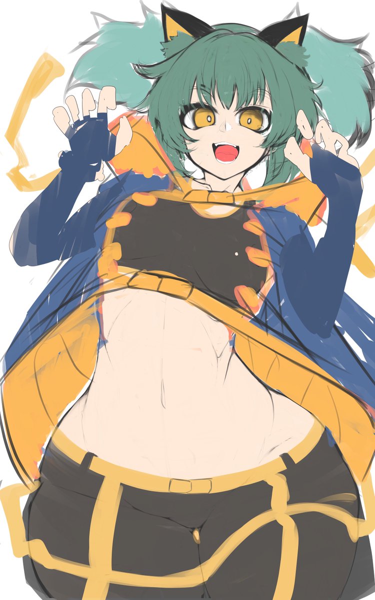 武器構え差分は顔表情変えるとして
ベース胴体➕ジャケット差分➕腕差分➕武器構え差分ってところかな 