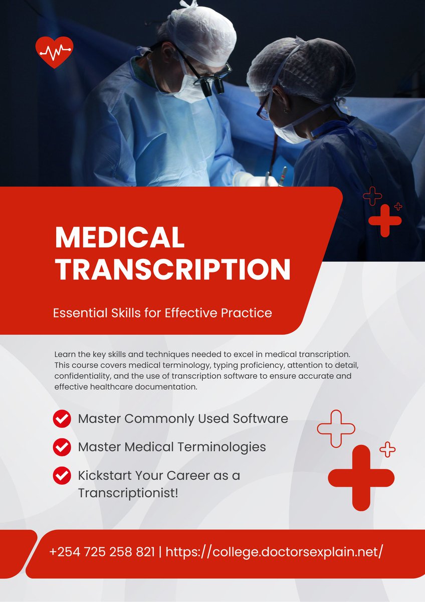 DocsExplainFM's tweet photo. Mastering Medical Transcription: Skills & Techniques for Success
Enroll at https://t.co/0crQvU1cMf
#MedicalTranscription #HealthcareDocumentation #MedicalTerminology #Confidentiality #TypingSkills #TranscriptionSoftware #AttentionToDetail π©Ίπ»ππ https://t.co/yRsUmU5gBk