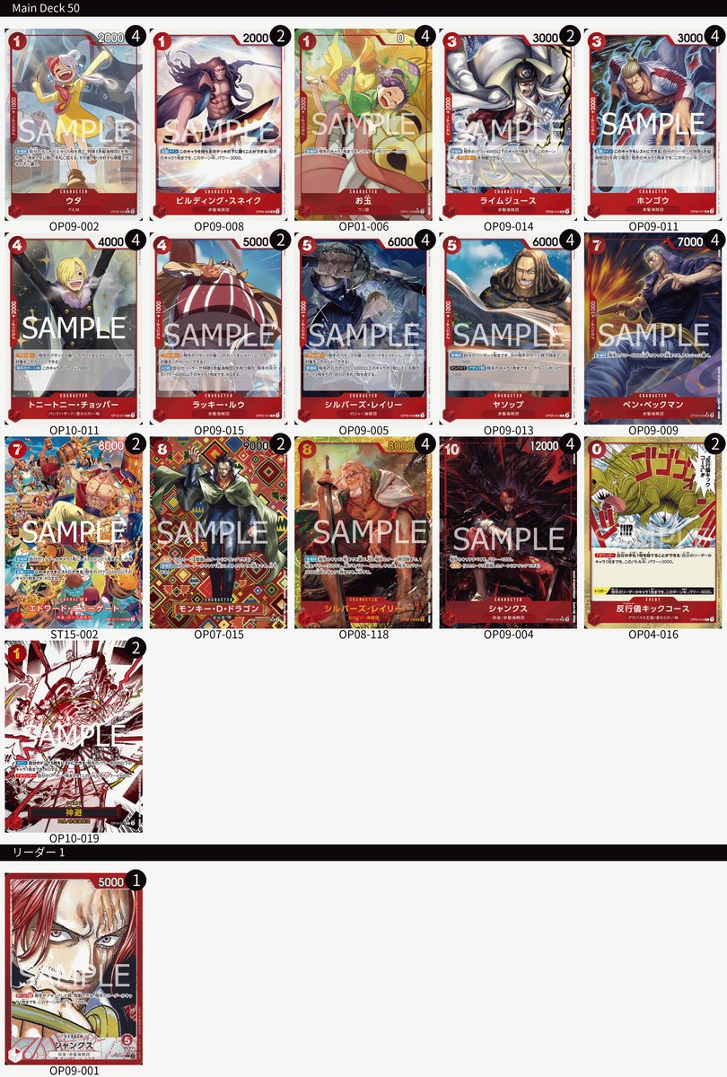 OPCG Malaysia WAVE2 CS 3on3

使用シャンクス

紫ルフィ O チ O
ルッチ X チ O
ドフラ O チ O
ルッチ O チ X
シャンクス O チ O
ドフラ X チ O
ドフラ O チ O 😲

個人5-2、チーム 6-1
来週の台湾BCFも頑張ろう🕊️