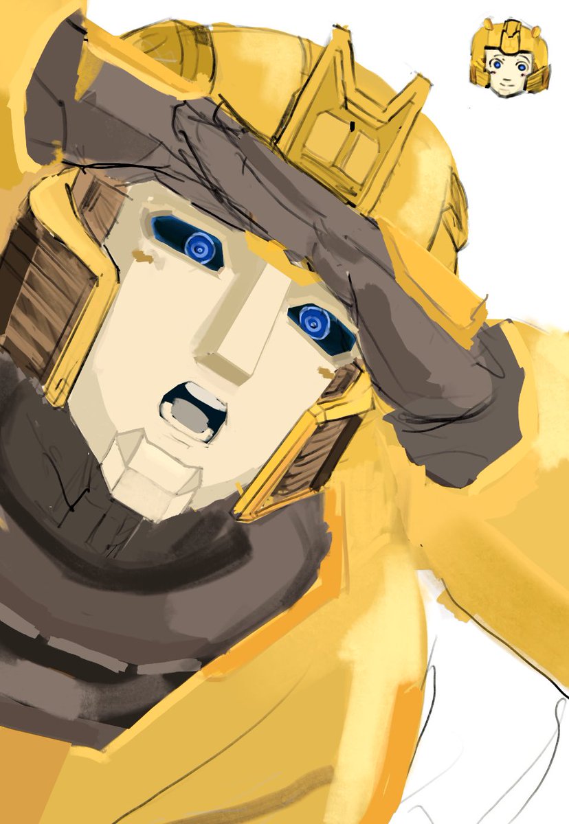 0Toriia0's tweet image. Badassatron (how do you spell that)
Hes so sillyy
#TransformersOne #Bumblebee