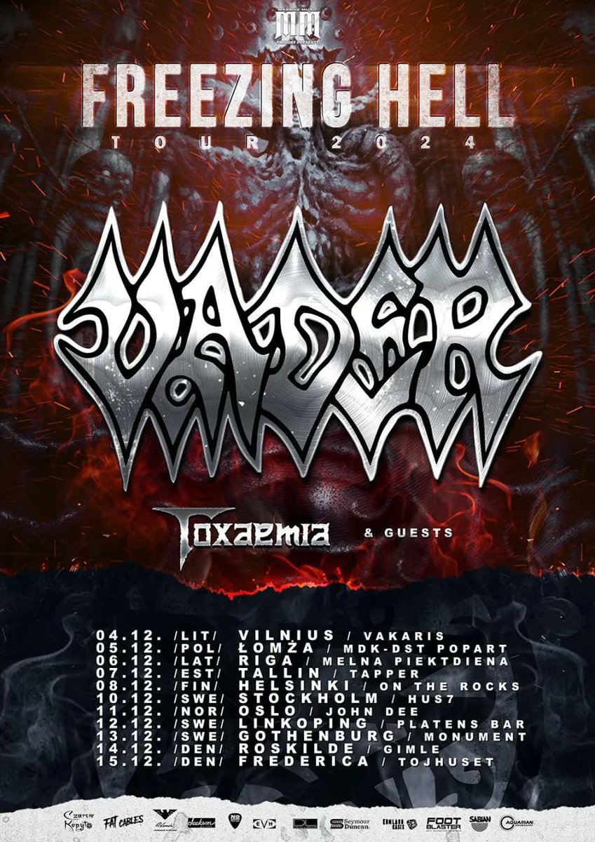 MetalTitans's tweet image. @MetalTitans Dmitry Sukhnin reviews  @vaderband , @Lhebenora , #InfestedAngel
John Dee, Oslo, NO - 12/11/2024
Read the review here: metaltitans.com/vader/