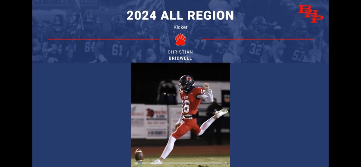 Blessed to be named the all region kicker of AAA Region 1 
<a href="/rblackstonbhp/">Russell Blackston</a> <a href="/icoachfb/">Christopher Williams</a> <a href="/CoachCutshaw/">Roy Cutshaw Jr</a> <a href="/CoachO_Neill/">Kellen O'Neill</a> @CoachB_LU <a href="/HighSchoolBlitz/">High School Blitz</a>