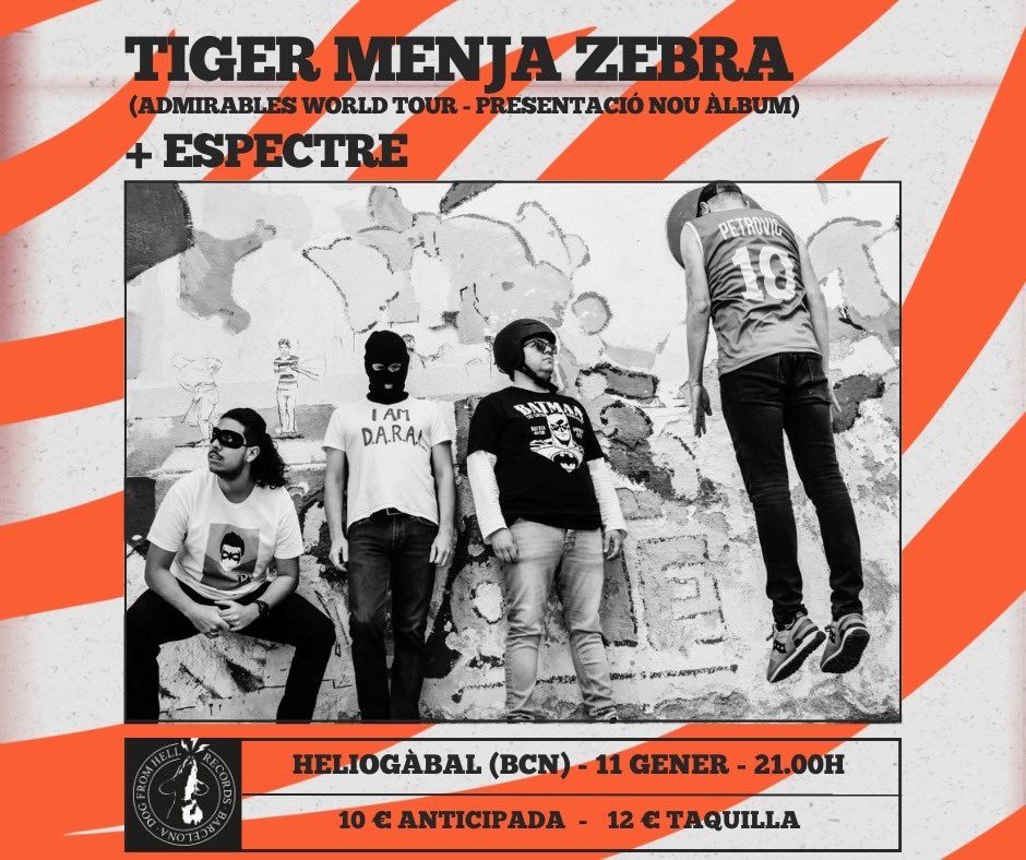 TigerMenjaZebra's tweet image. NEXT STOP! @HeliogabalBcn 11/01/2025 amb ESPECTRE🔥🔥🔥