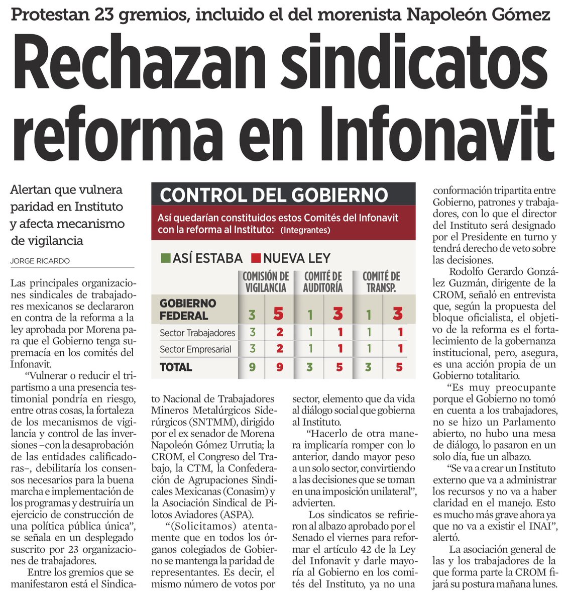JLozanoA's tweet photo. ⚠️ Punta de gandallas y ladrones. Este es dinero y activos DE LOS TRABAJADORES no del puto gobierno. Ya no saben de dónde sacar recursos para bajar su irresponsable déficit. Pero síganle aplaudiendo a esos ineptos. 

#MorenaDestruyendoAMexico 

#Infonavit 

@Reforma https://t.co/nR4SaRQ2lY
