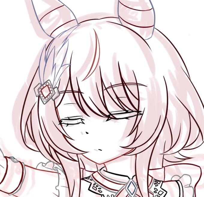 手探りでシオンを描いている 