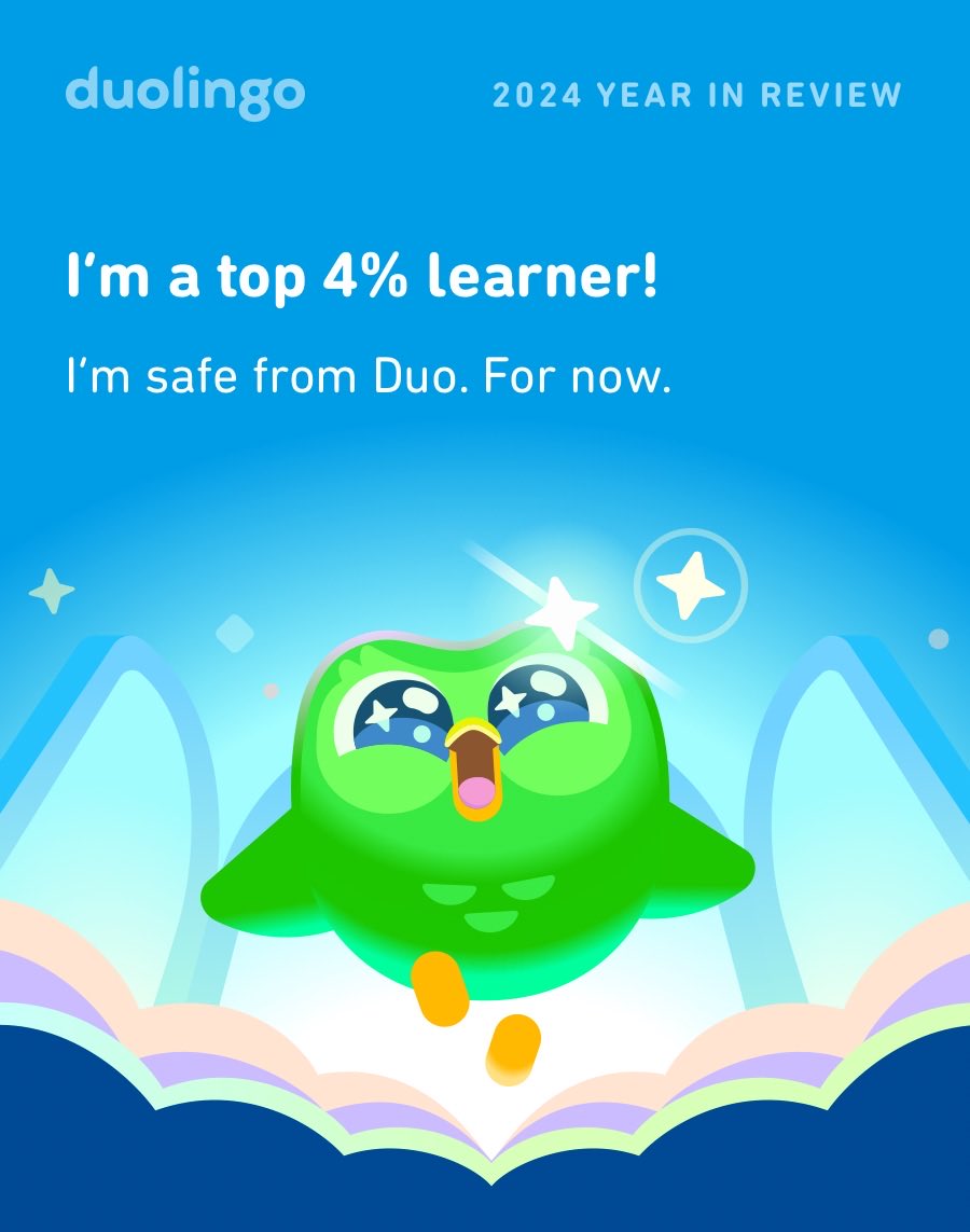 _MissMute's tweet photo. Are you safe from Duo this year? #Duolingo365    YES https://t.co/kzquNr7JCp