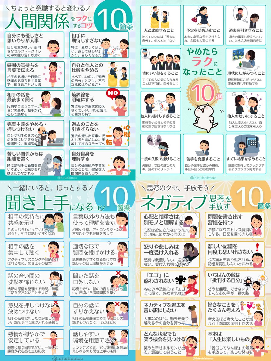 hisuishimao's tweet photo. 仕事がキライなんじゃない。
人間関係がキツイんだ。

出社するのがしんどかった頃
これを意識して乗り切りました↓ https://t.co/Y7paqZiKco