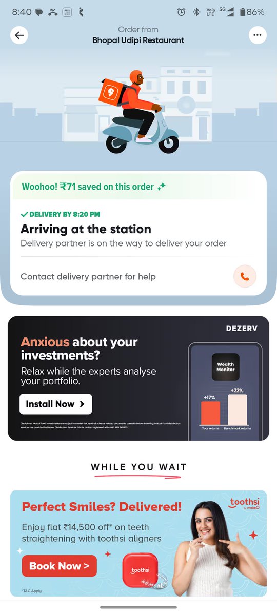 mka437's tweet photo. @SwiggyCares Didn't received food in my train. Train has crossed the station. Struggling from the past 40 minutes for refund from your customer care. Is this acceptable? https://t.co/kry5XtK91W