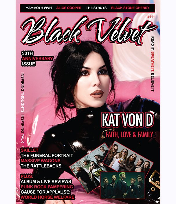 Black Velvet Rock Magazine (@blackvelvetmag) on Twitter photo Our 30th Anniversary Issue, Black Velvet Issue 111, includes interviews with <a href="/thekatvond/">Kat Von D</a> <a href="/skilletmusic/">Skillet</a> <a href="/TFP_devotion/">The Funeral Portrait</a> <a href="/MassiveWagons/">Massive Wagons</a> and <a href="/TheRattlebacks/">The Rattlebacks</a>
Read Black Velvet 111 over at blackvelvetmagazine.com Our 30th Anniversary Issue, Black Velvet Issue 111, includes interviews with <a href="/thekatvond/">Kat Von D</a> <a href="/skilletmusic/">Skillet</a> <a href="/TFP_devotion/">The Funeral Portrait</a> <a href="/MassiveWagons/">Massive Wagons</a> and <a href="/TheRattlebacks/">The Rattlebacks</a>
Read Black Velvet 111 over at blackvelvetmagazine.com