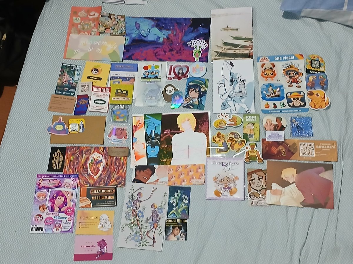 blve_dkyb's tweet photo. #PotAWinter haul !!!!!!!! featuring my trustye heishin folder LOL will try to mention the artists 🥹🙏 https://t.co/DEEK19RUvg