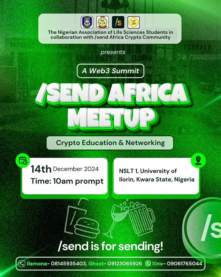 Yesterday, the $SEND ecosystem event at Unilorin was nothing short of incredible!

From quizzes and AMAs to crypto insights and giveaways, here’s a breakdown of all the exciting moments that went down. 

🧵