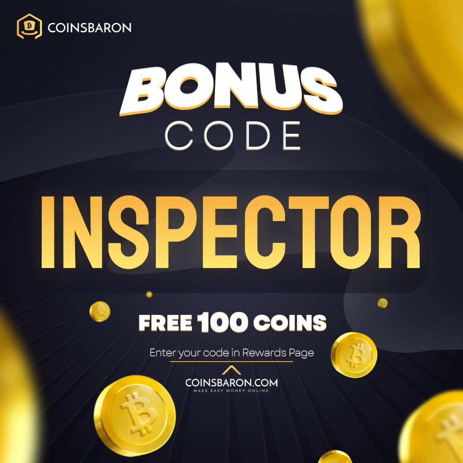 CODE DROP🔥

We have a small surprise for you. 100 coins for the first 100 people!💯

What to do to get it? 🎯

Just two steps:
1️⃣ Go to the website and register through this link -> coinsbaron.com
2️⃣ In the rewards tab, enter the code: „INSPECTOR”

Enjoy! 🎁

#promocode