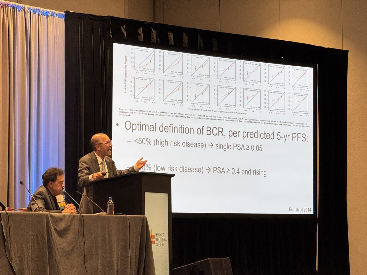 Ram Pathak, M.D. (@rampathakmd) on Twitter photo <a href="/SBoorjian/">Stephen Boorjian, MD</a> <a href="/MayoUrology/">Mayo Clinic Urology</a> reviewing AUA guidelines for salvage therapy in prostate cancer
1. Be carefully on using PSMA pet findings as dependent on PSA
2. Timely salvage therapy is 🔑 (PSA at low levels)
3. ADT, when giving with XRT, duration of 4 mo
<a href="/FlaUrological/">Florida Urological Society (FUS)</a> <a href="/SBoorjian/">Stephen Boorjian, MD</a> <a href="/MayoUrology/">Mayo Clinic Urology</a> reviewing AUA guidelines for salvage therapy in prostate cancer
1. Be carefully on using PSMA pet findings as dependent on PSA
2. Timely salvage therapy is 🔑 (PSA at low levels)
3. ADT, when giving with XRT, duration of 4 mo
<a href="/FlaUrological/">Florida Urological Society (FUS)</a>
