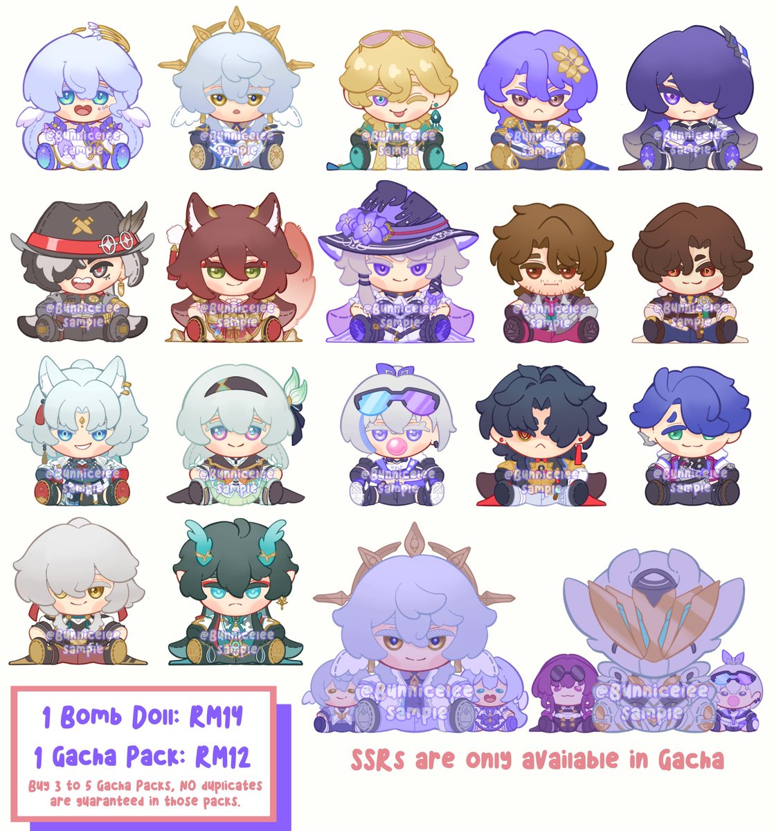 [RTs are highly appreciated!]

Will be debuting some standees inspired by Sparkle’s bomb doll from Honkai Star Rail at #comicfiesta2024 next weekend! Pre orders are open if anyone is interested! ^^

#HonkaiStarRail #CF2024 #ComicFiesta #Aventurine #SundayHSR #RobinHSR #TheHerta