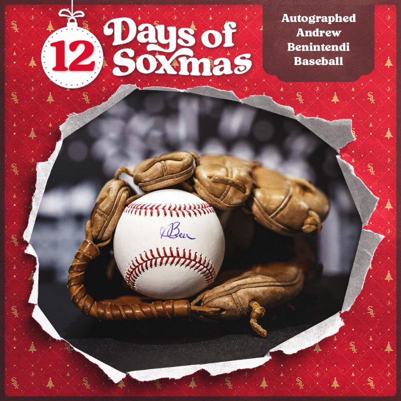 whitesox's tweet photo. On the 2nd day of Soxmas… 

REPOST for a chance to win an autographed Andrew Benintendi baseball.