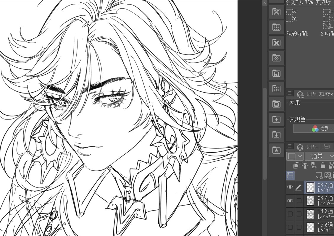 描いて 消して 描いて 消して を繰り返すだけの2時間(無駄) 
