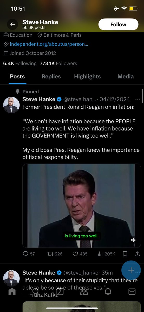 LynxLoaf's tweet photo. @steve_hanke BROOOOO you yourself got it PINNED on your profileXD cant make this shit up https://t.co/CBfUQkwBlb