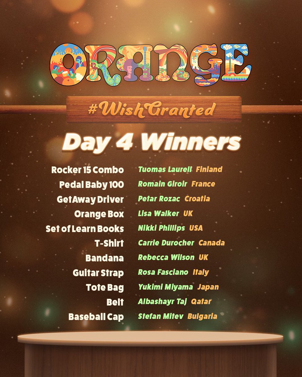 OrangeAmps's tweet photo. ✨Day 4 of our #WishGranted winners. If you haven’t made your wish yet, there’s still time! https://t.co/cLnrqxRmAy