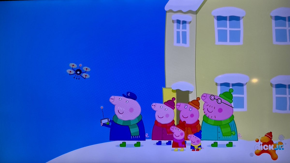 mdlouthan's tweet photo. Is one of the Peppa Pig Christmas episodes foreshadowing something? #dronesightings https://t.co/M0oR4luRja