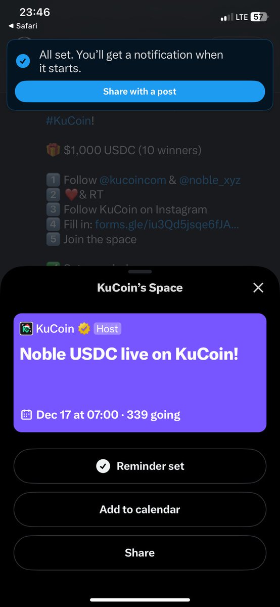 micaxan's tweet photo. @kucoincom @noble_xyz Joined and done filling in the form. Thank you!🙏🤍 https://t.co/cf487RumAf