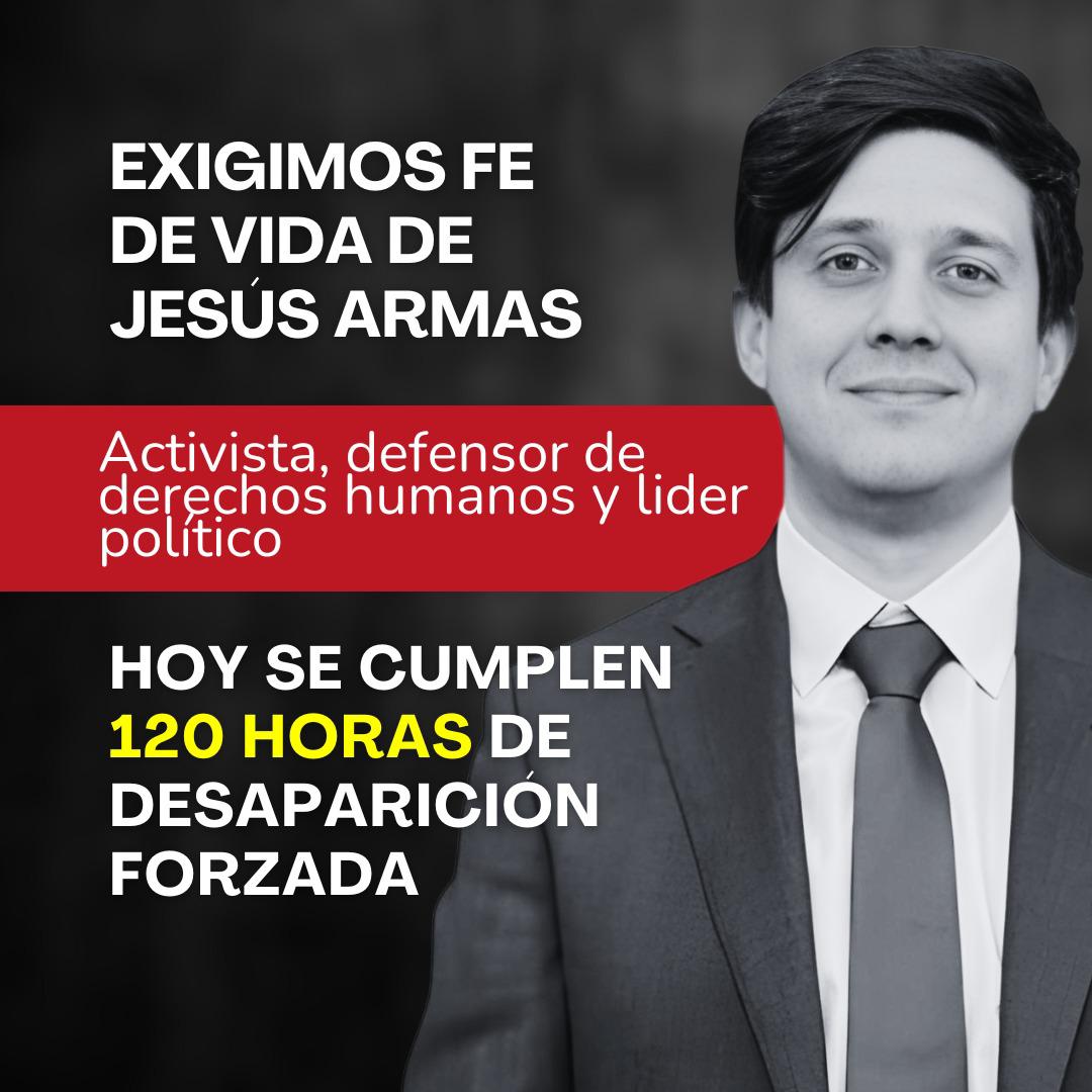AsambleaCNCTL's tweet photo. Que aparezca sano y salvo. 
La desaparición forzada es crimen de lesa humanidad 
#FeDeVidaYa
#DondeEstaJesus https://t.co/CtQNBOJLdn