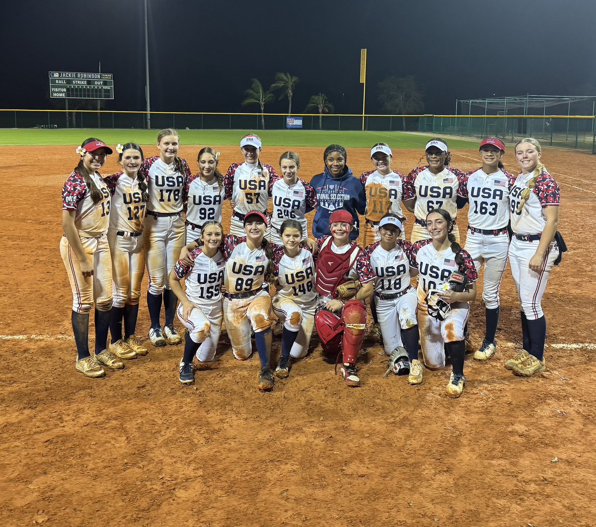 Kyndallj28's tweet photo. That’s a wrap for the USA HPP National Selection Event. I had a blast playing with and against elite players all weekend. On Saturday I had a .600 BA in our three games with a triple, double, and a single and 2 RBI’s. I played solid defense in the field at Catcher and Short Stop with 1.00 FPT.  I was also happy to see solid metrics and improved my numbers from last month at the PGF Metrics/Bandits Not So Friendly. I was so honored to wear USA on my jersey and showcase my talents. Thank you @USASoftball 
@usaspresident and sponsors @DICKS @oakley @PrimeHydrate @MLB @FranklinSports @Hyperice  @LUMBERJACKSAT for making this event possible!! It was even better than I imagined!! 💙🤍❤️🥎

@ExtraInningSB @LineDsoftball @los_stuff @SoftbalAmerica @yankeekk12 @USASoftballJWNT @USAS_BHB @acarda3 @catosterman @LChamberlain44 @hayliemac8
