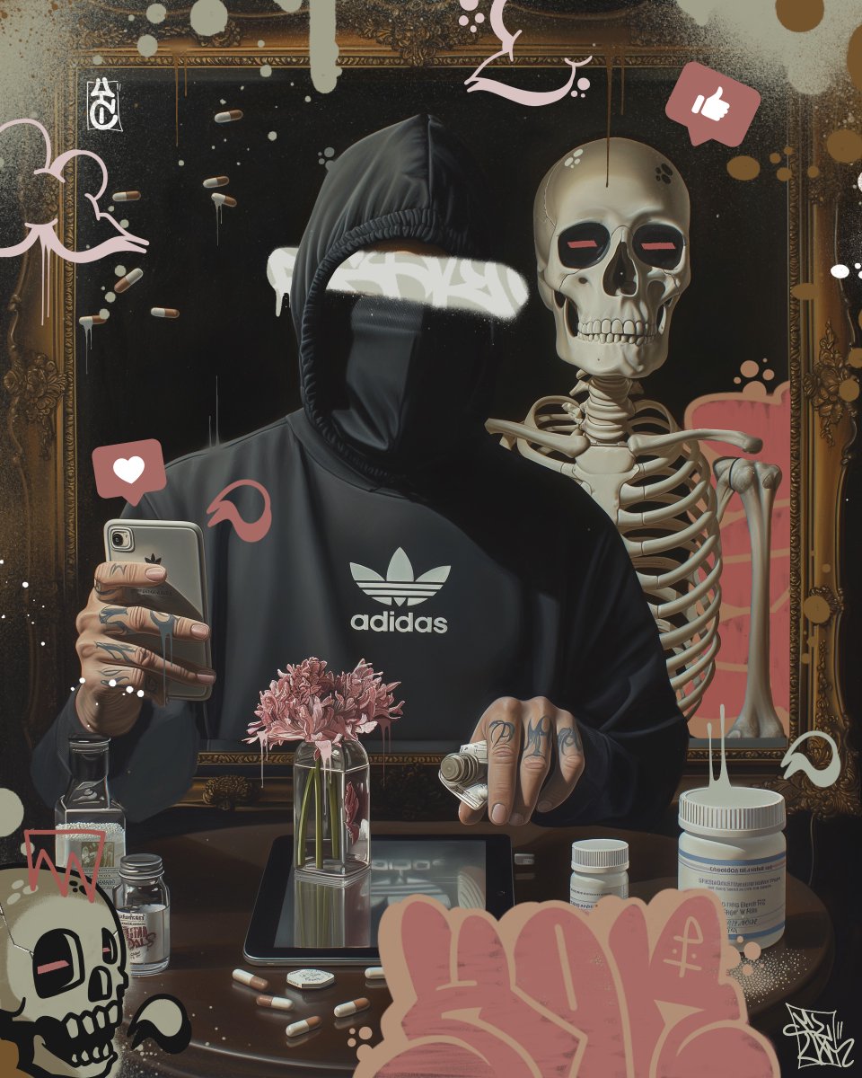 Happy Sunday Fam! 
The second drop in the 'Take me to your Dealer' collection is out now just in time to scrape into the  #200tez event. 

💊Pills &amp; Pixels 
💀80 editions 
💊2.5 xtz 
🔗in comments