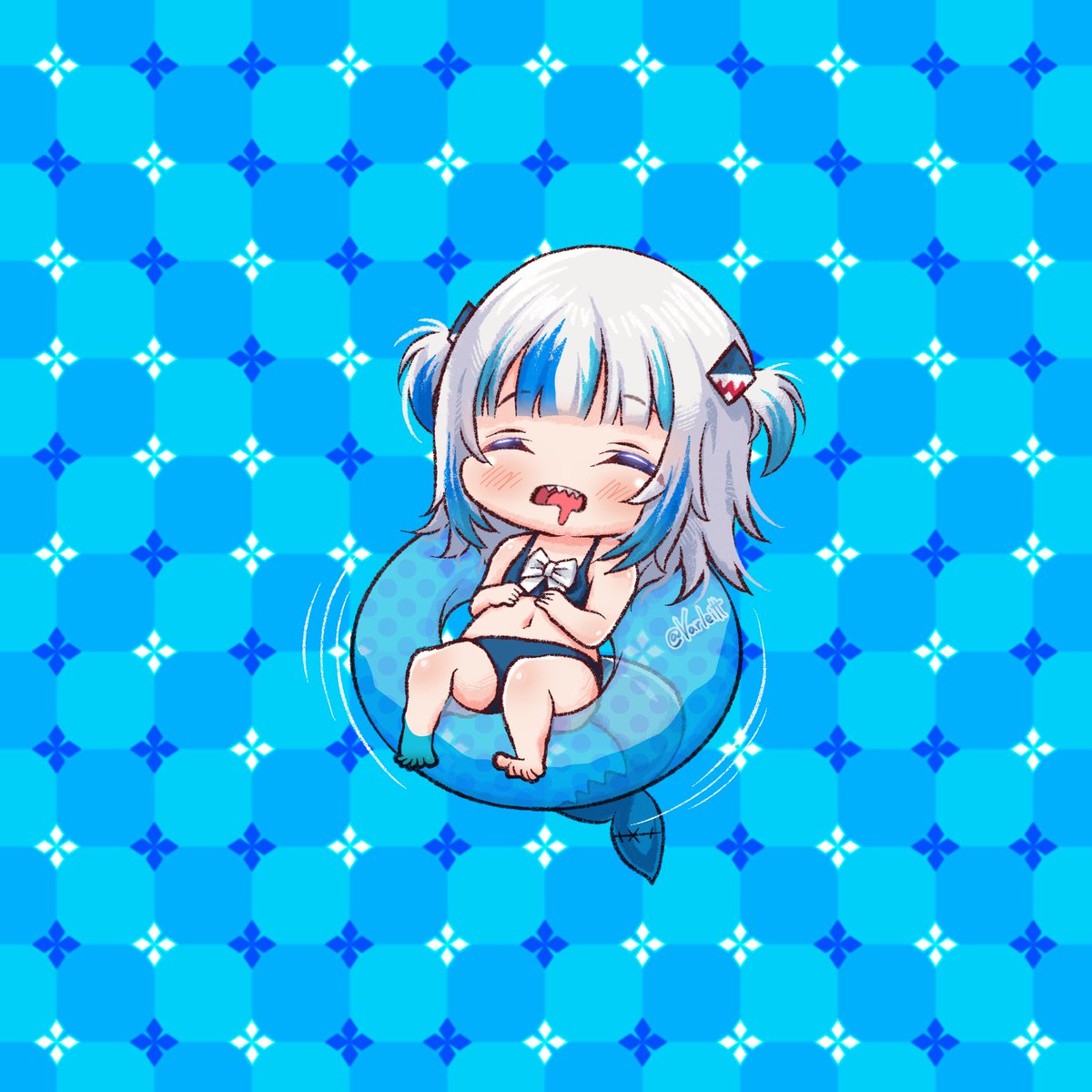 Varleitt's tweet photo. Pool day ⛱️☀️
#Gawrt #ホロライブ https://t.co/lQ4hPwui11