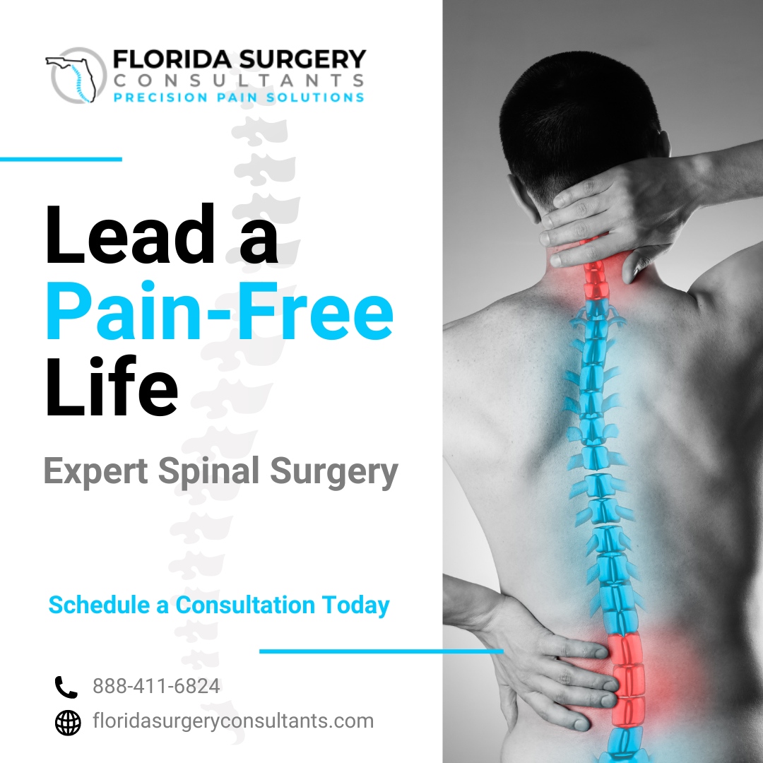 Lead A Pain-Free Life
Expert Spinal Surgery

Learn more about Florida Surgery Consultants Neurosurgical solutions - floridasurgeryconsultants.com/procedures/neu… 

#floridasurgeryconsultants #spinesolutions #interventionalpainsolutions #spinesurgery