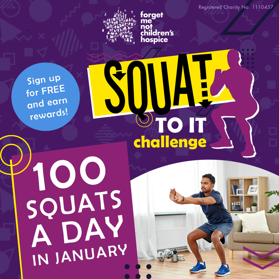Have you signed up to our Squat To It Challenge? Do 100 squats a day in January to boost  fitness, and help us raise funds to save vital services that families in crisis rely on.

You can also earn a t-shirt &amp; medal, so what are you waiting for?givp.nl/register/AhuSY…