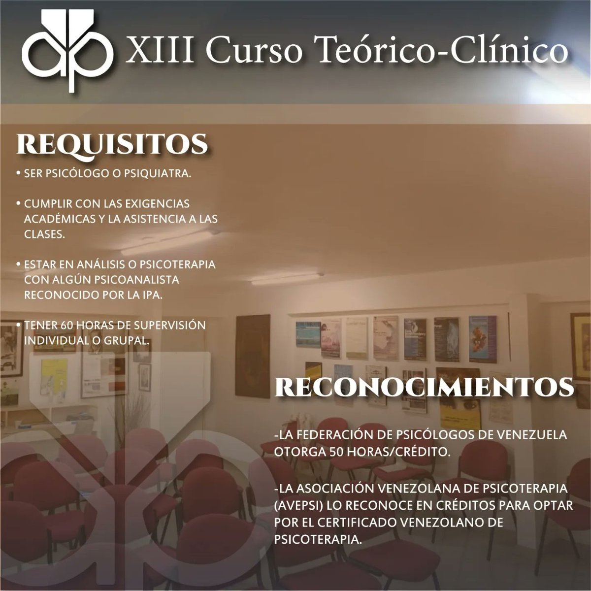 gigo7125's tweet photo. XIII Curso de Psicoterapia Psicoanalítica de @asovep . Comienza en febrero de  #2025 . Las inscripciones están abiertas. https://t.co/i8GRMyH6AS