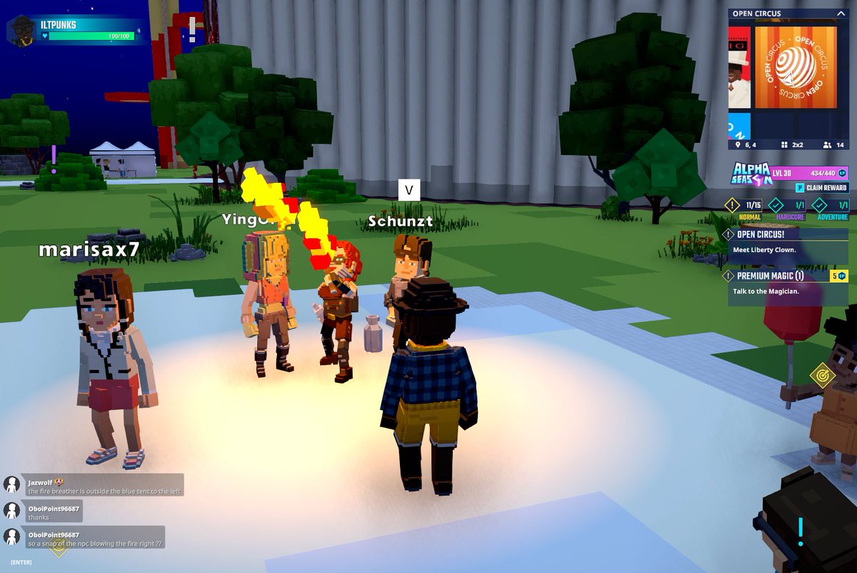Watching Firebreather Sonia perform in Open Circus in <a href="/TheSandboxGame/">The Sandbox</a>. Talk about playing with fire! 🔥🎪 register-landings.sandbox.game/alphaseason4-s… #TheSandbox #AlphaSeason4 #AS4SocialChallenge