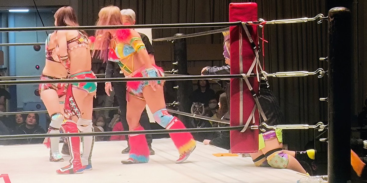 daisukepride's tweet photo. 元·アクトレスガールズが共通点
#SAKI(#GPU_COLORS)
#川畑梨瑚(#マーベラスプロレス )
#向後桃 (#STARDOM )
楽しかった👏
#puresome https://t.co/sl74zDmOpP