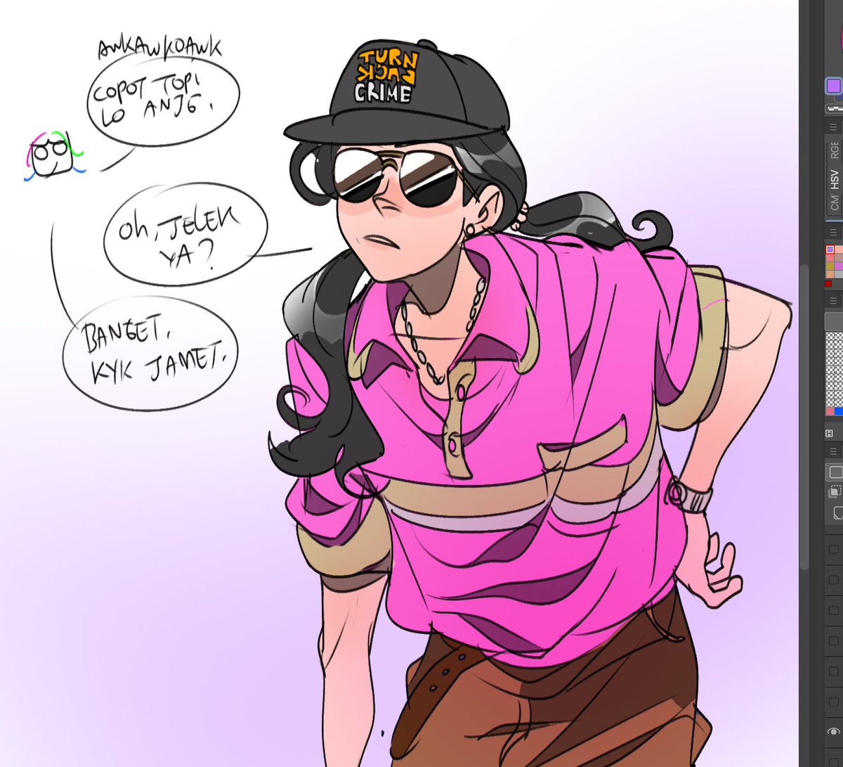 Shakespler's tweet photo. gonna draw more lala in gunturs wardrobe. she'll look funky in those old dude rags https://t.co/BfDKkBKUlb