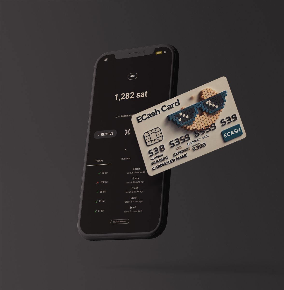 cashu .me now has NFC support on Android

To send:
- Tap send, ecash, enter amount
- In the token QR screen, tap the NFC button
- Touch NFC card -> token is on card 💥