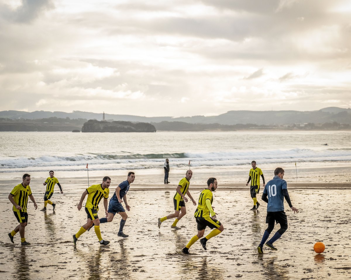 Beach football in Santander, Spain 😍