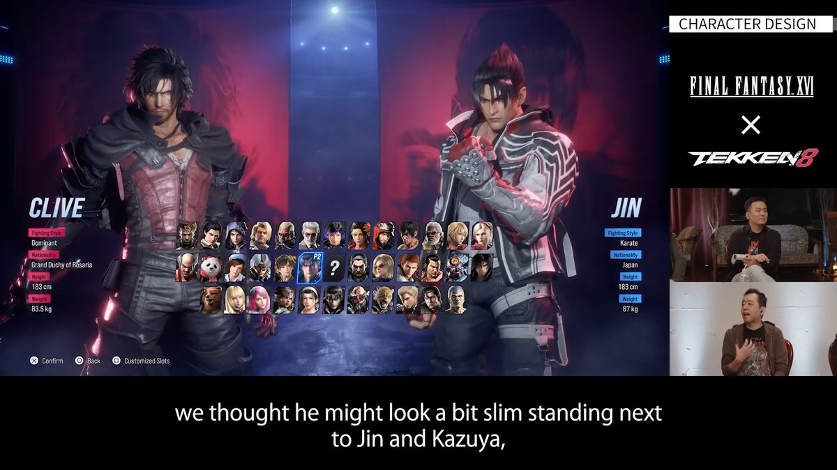 Dreamboum's tweet photo. Something I haven't seen mentioned: The Tekken team made Clive Rosfield even bulkier because he was too slim compared to the standard of Tekken fighters.

They gave Clive an even *bigger* chest and legs in Tekken 8. https://t.co/5Gz2gx8hr5
