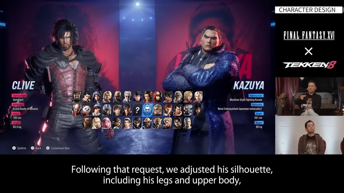 Dreamboum's tweet photo. Something I haven't seen mentioned: The Tekken team made Clive Rosfield even bulkier because he was too slim compared to the standard of Tekken fighters.

They gave Clive an even *bigger* chest and legs in Tekken 8. https://t.co/5Gz2gx8hr5