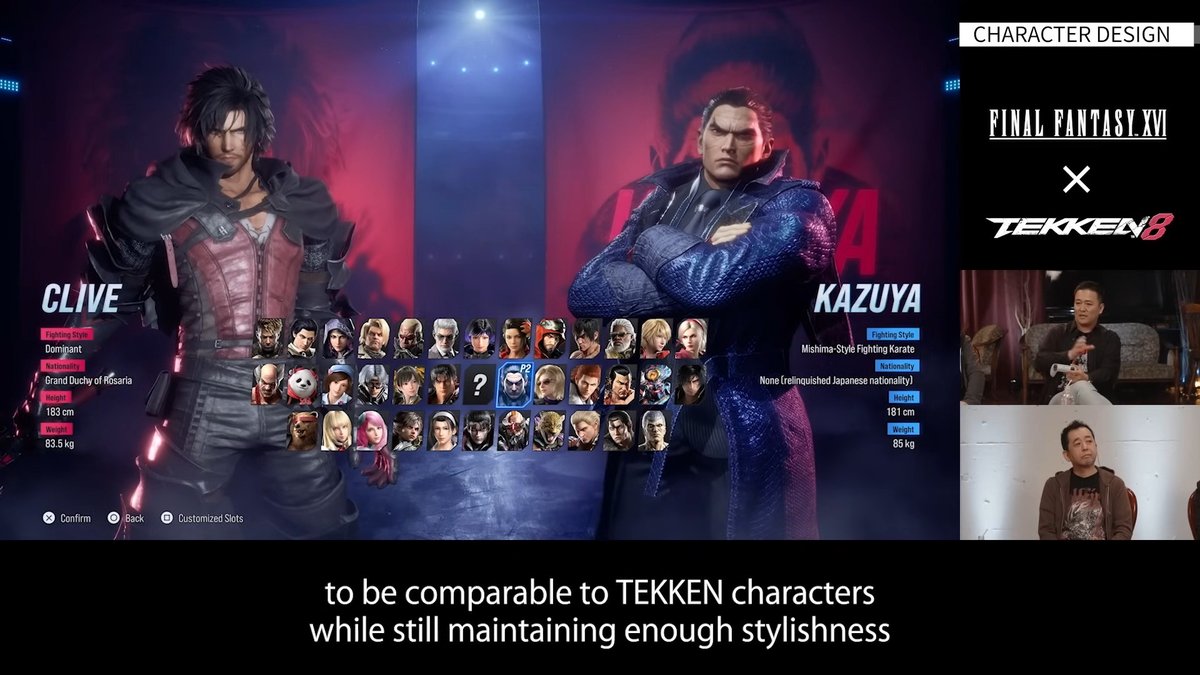 Something I haven't seen mentioned: The Tekken team made Clive Rosfield even bulkier because he was too slim compared to the standard of Tekken fighters.

They gave Clive an even *bigger* chest and legs in Tekken 8.